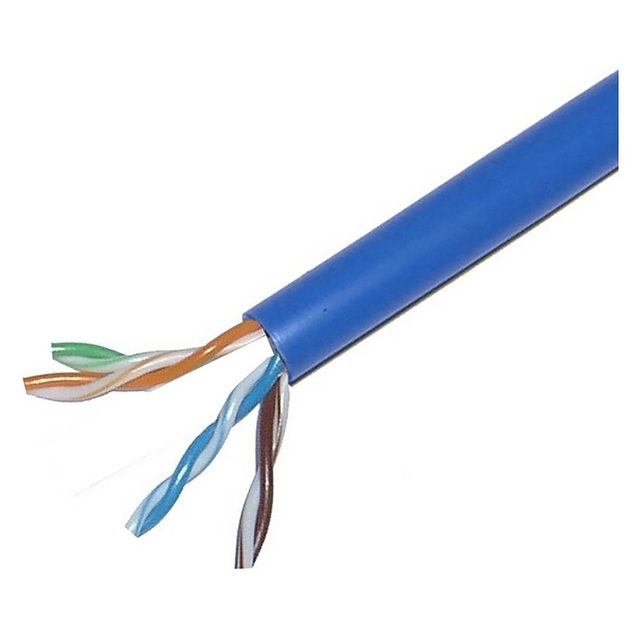 UTP Cat5e Solid 24AWG CCA Blue Lan Cable 100m