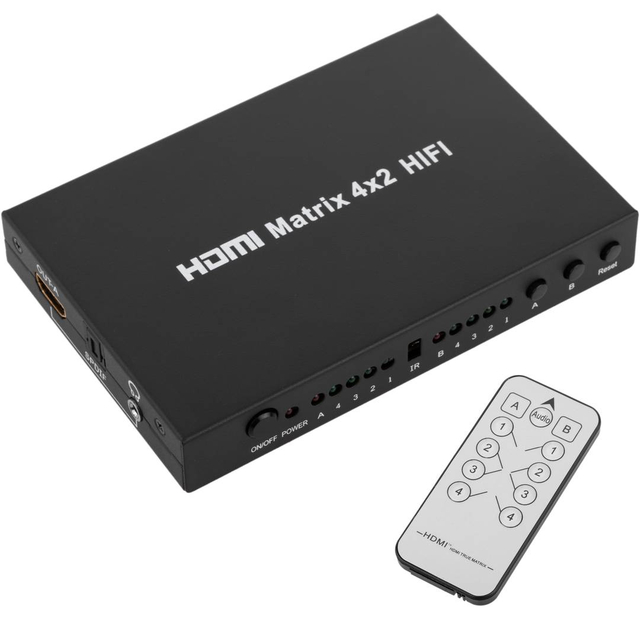 2 x 4 Ports HDMI Matrixer 1080P