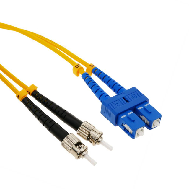 Fiber Optic Patch Cord ST/PC to SC/PC Duplex Single Mode 9/125 30m