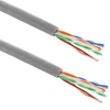 FTP Cat6a Solid 23AWG CCA Gray Lan Cable 100m