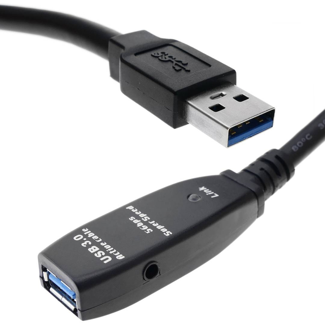 USB 3.0 Extension Cable A Male to A Female Powered 30m