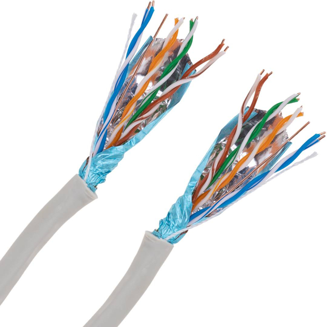 FTP Cat5e Solid 24AWG Copper Gray Lan Cable 305m