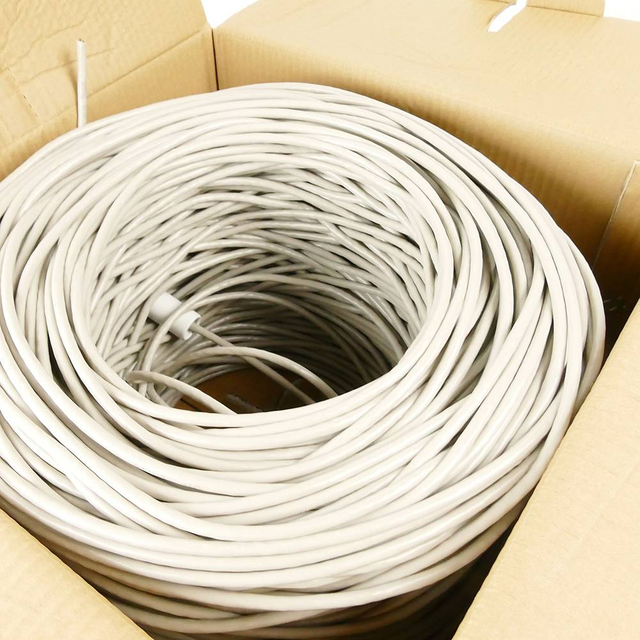 FTP Cat6a Solid 23AWG Copper Gray Lan Cable 305m
