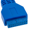 USB 3.0 A Female x 2 to 20 Pins Female Cable 0.5m