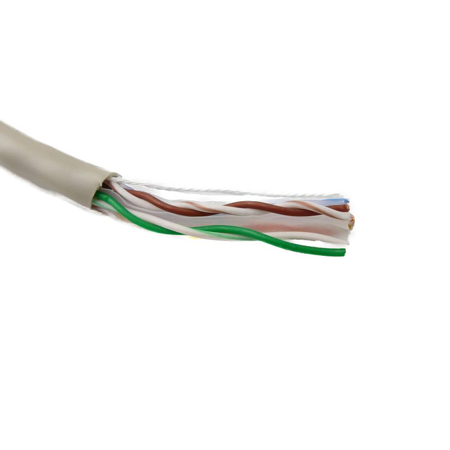 UTP Cat6a Solid 23AWG Copper Gray Lan Cable 100m