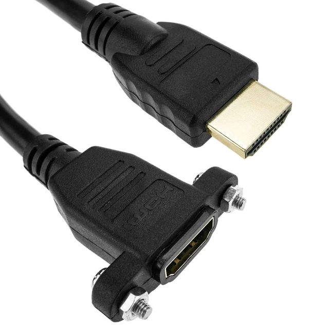 HDMI 1.4 Type A Male to A Female for Panel Cable 0.5m