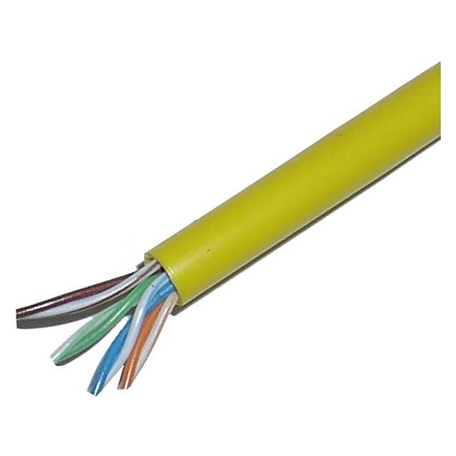 UTP Cat6 Solid 24AWG CCA Yellow Lan Cable 100m