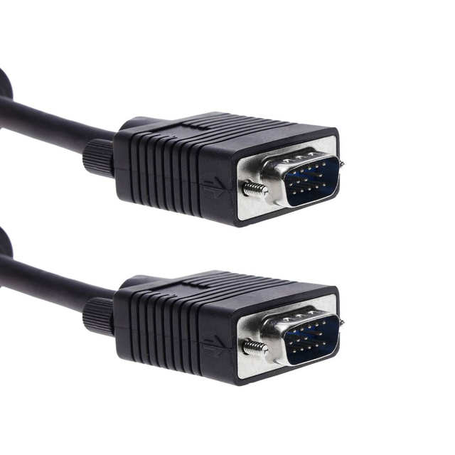 Super VGA 3C+4 HD15 Male to Male Cable 1m