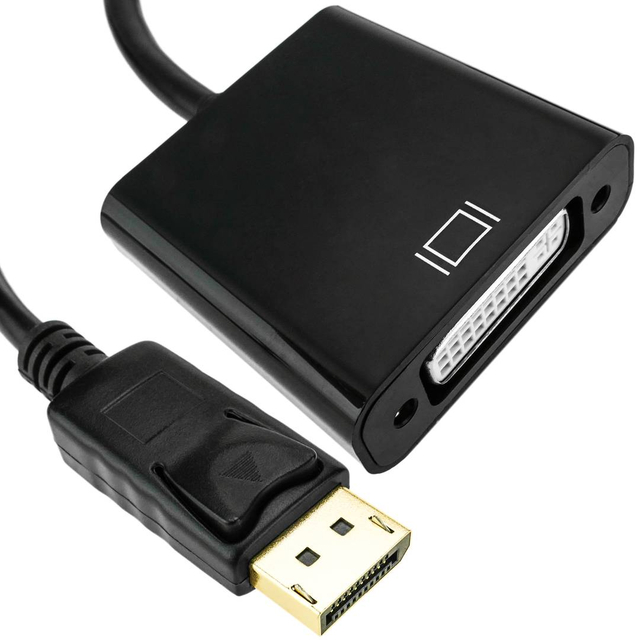 Displayport Male to DVI-D Female Adapter with 20cm Cable