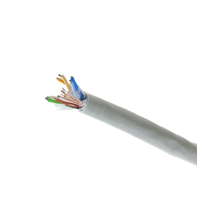 FTP Cat6a Solid 23AWG Copper Gray Lan Cable 100m