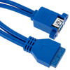 USB 3.0 A Female x 2 to 20 Pins Female Cable 0.5m