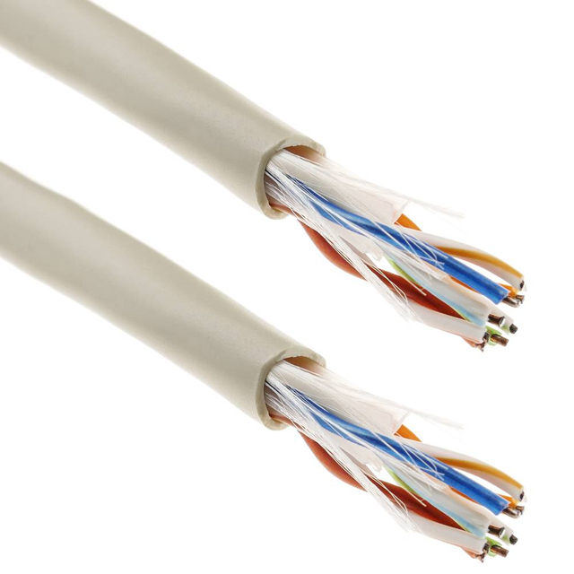 UTP Cat6 Solid 24AWG CCA Gray Lan Cable 305m