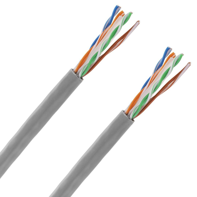 FTP Cat6a Solid 23AWG CCA Gray Lan Cable 305m