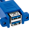 USB 3.0 A Female x 2 to 20 Pins Female Cable 0.5m
