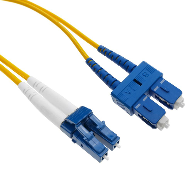 Fiber Optic Patch Cord LC/PC to SC/PC Duplex Single Mode 9/125 30m